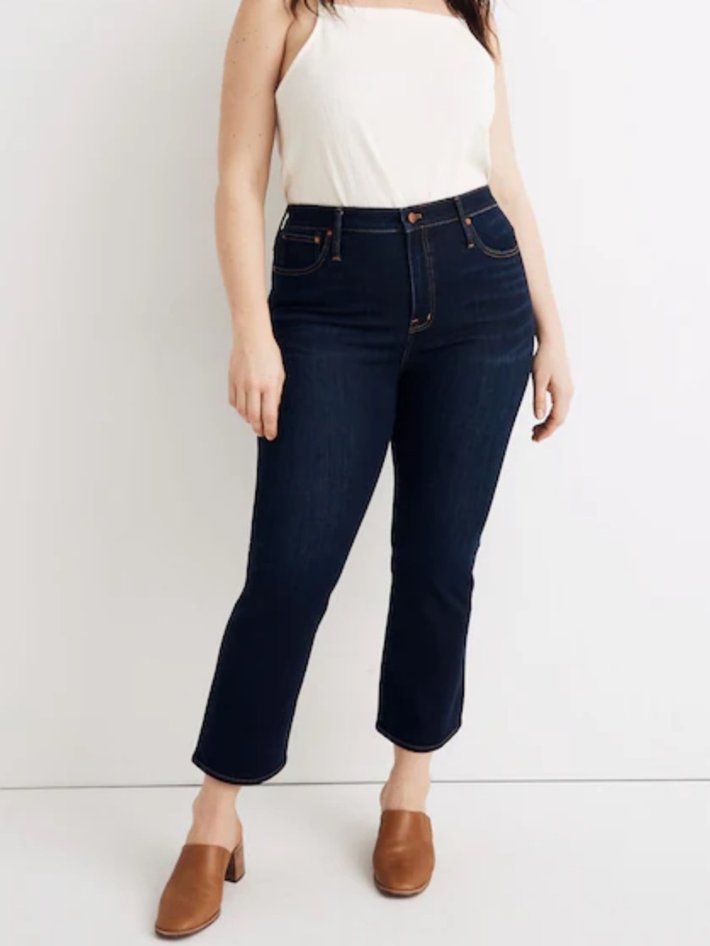 Madewell Petite Curvy Cali Demi-Boot Jeans in Larkspur Wash TENCEL™ Size 33 P